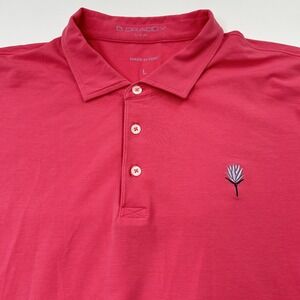 B Draddy Polo Shirt Mens Large Golf Performance Casual Stretch Pink